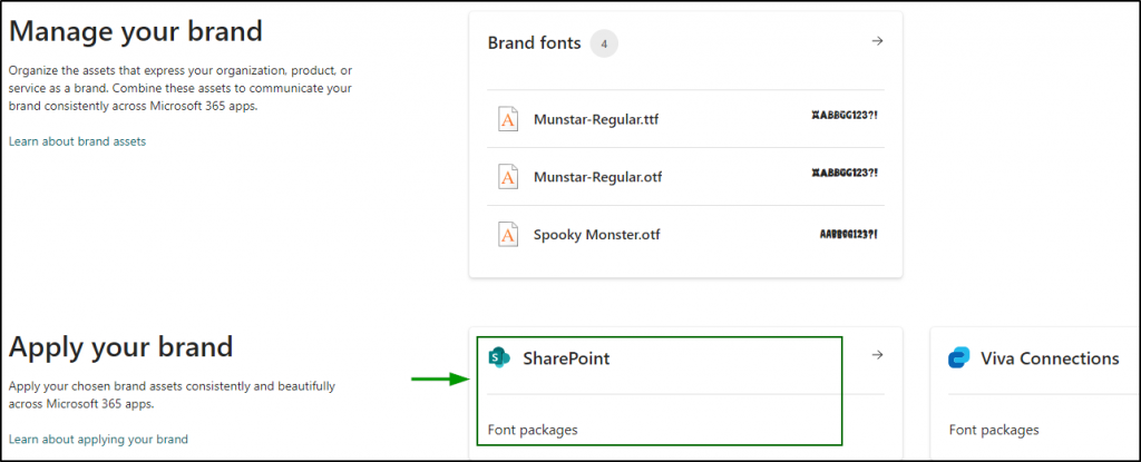 Applying the brand font to SharePoint