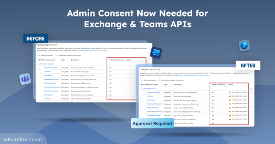 Admin Consent Now Needed for Exchange & Teams APIs