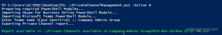 Manage Private Channels in MS Teams using PowerShell