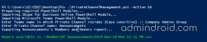 Manage Private Channels in MS Teams using PowerShell