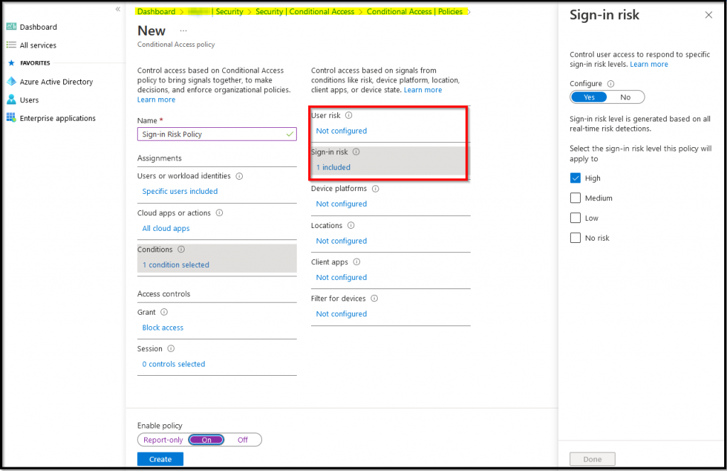 Sign-in Risk Policy using Conditional Access