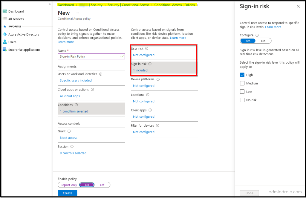 Sign-in Risk Policy using Conditional Access