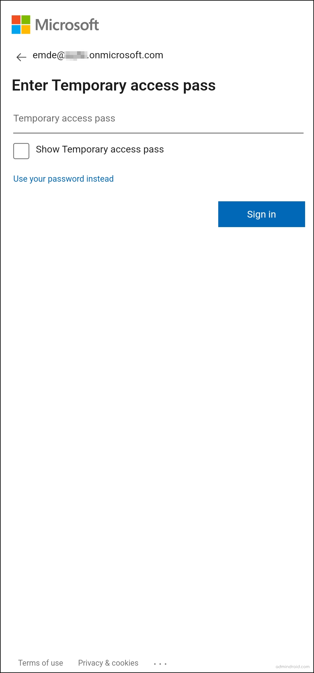 Configure Temporary Access Pass in Microsoft Entra