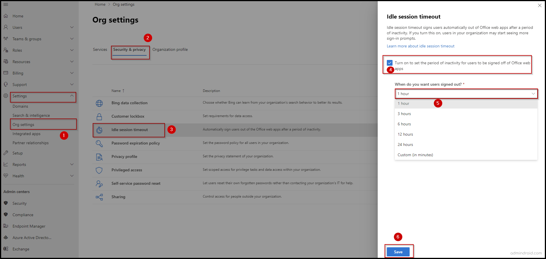 Enable Idle Session Timeout in Microsoft 365