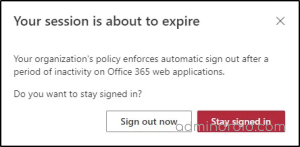 Enable Idle Session Timeout in Microsoft 365