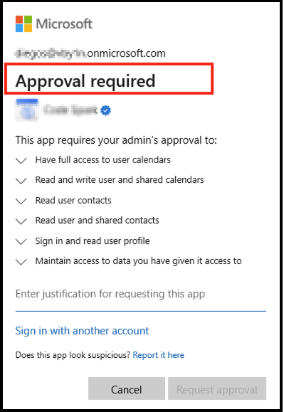 Need admin approval to block user consent to apps