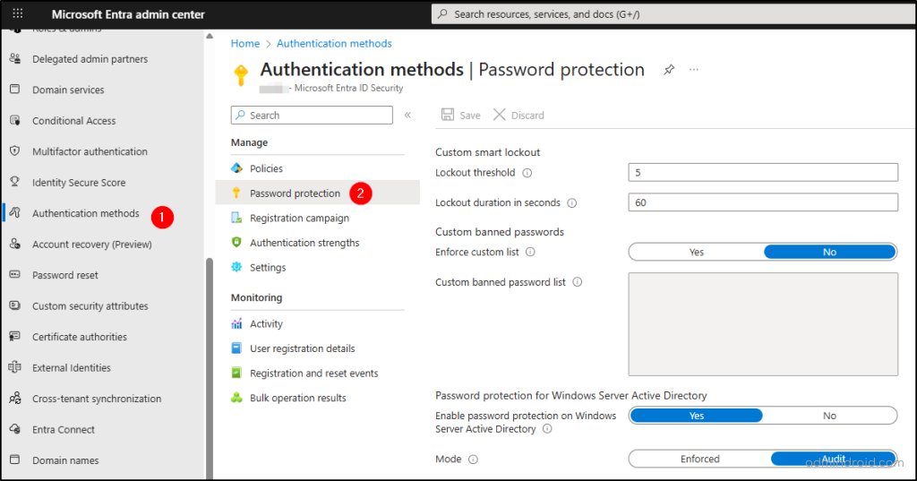 Password Protection Policy in Microsoft Entra
