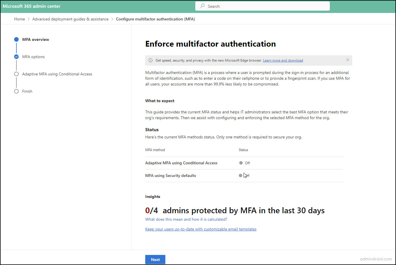 Adaptive MFA Using Conditional Access in the Microsoft 365