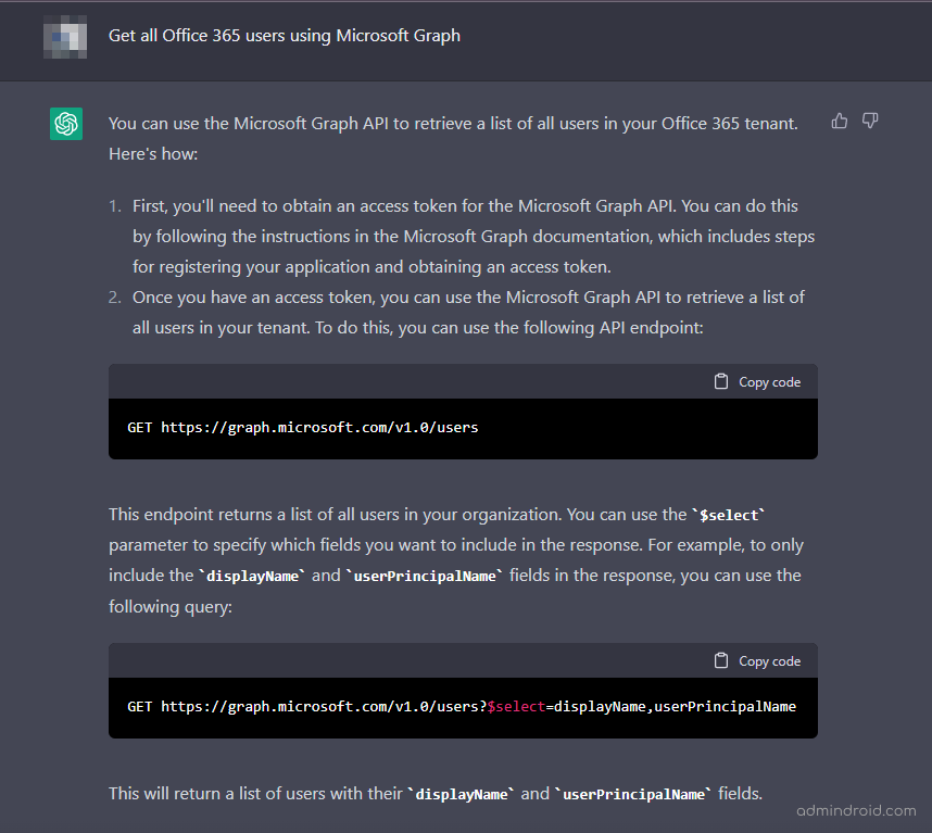 Getting Deep: Get All Office 365 Users Using Microsoft Graph using chat gpt