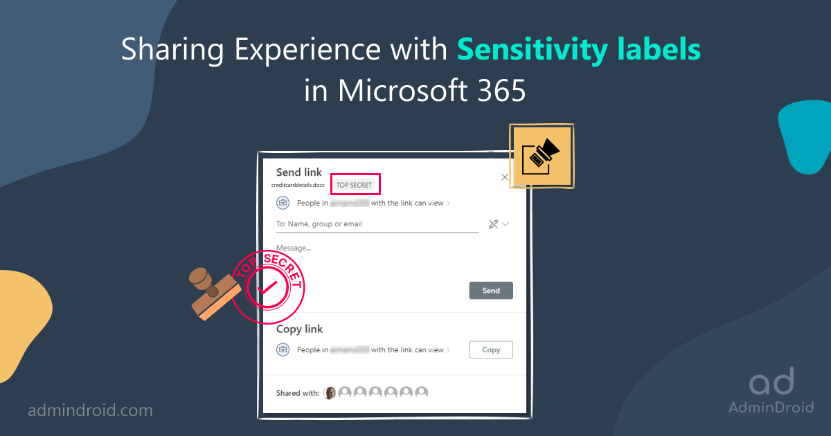 Microsoft 365 Sensitive labels in the sharing dialog