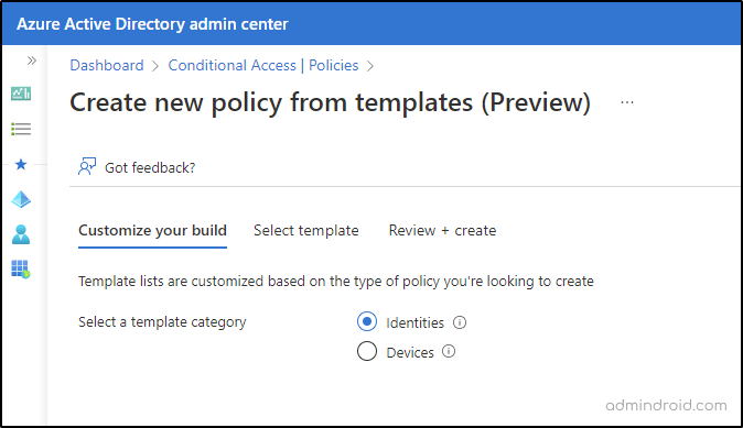 Template Categories