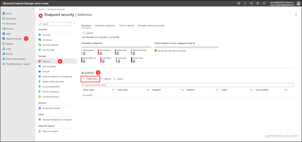 Create a Tamper Protection Policy 