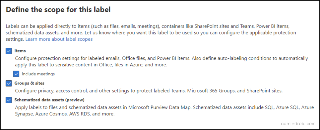 Scoping Label Microsoft 365 Sensitivity Labels in the Sharing Dialog