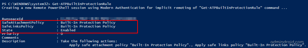 Get Built-in Protection for Microsoft Defender Status