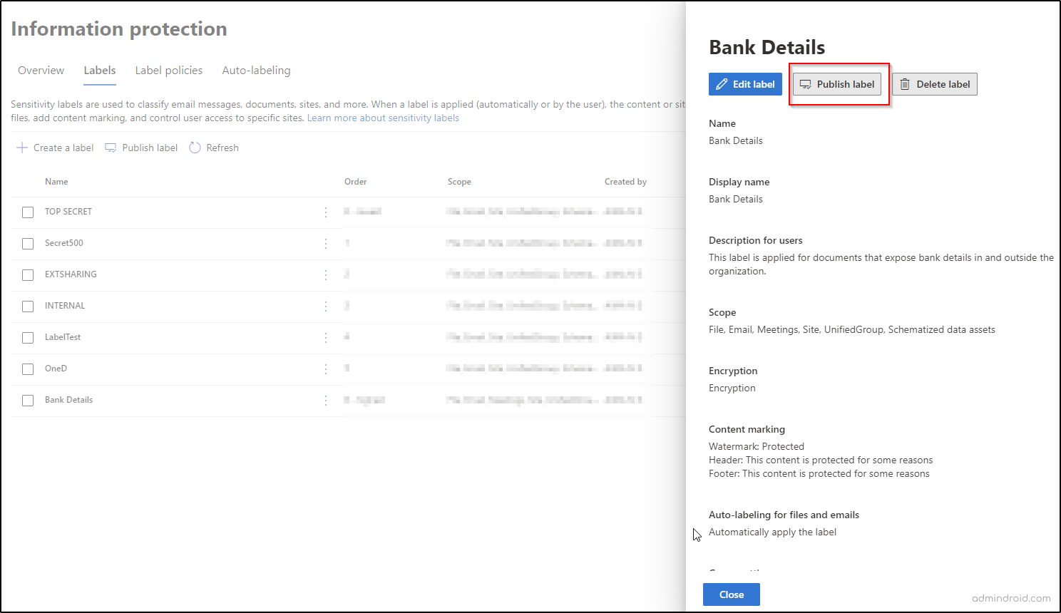 Microsoft 365 Sensitivity Labels in the Sharing Dialog