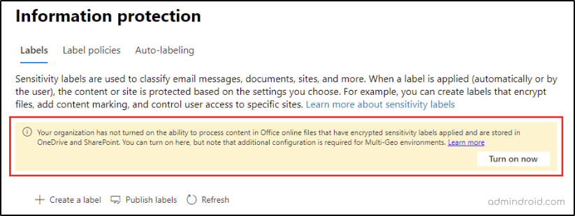 Microsoft 365 Sensitivity Labels in the Sharing Dialog