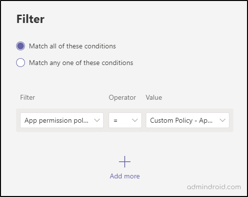 get teams app permission policy members