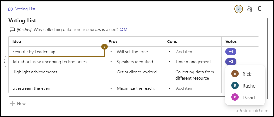 Editing a Microsoft Loop Component