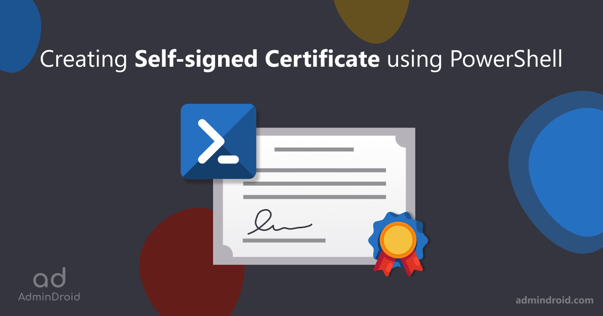 create self-signed certificate using PowerShell