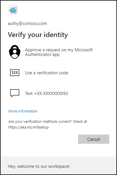 Authentication Request Before enabling system-preferred MFA