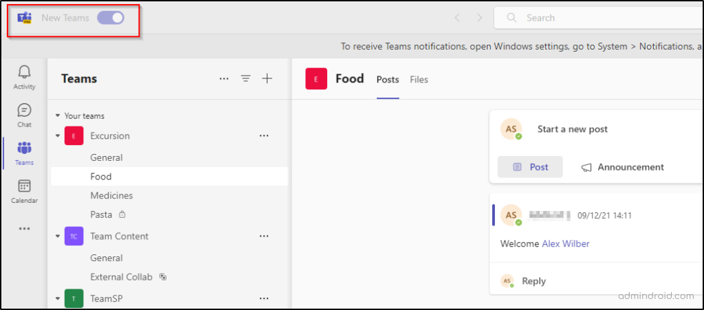 Enable the new Microsoft Teams toggle for your organization - Microsoft  Community Hub