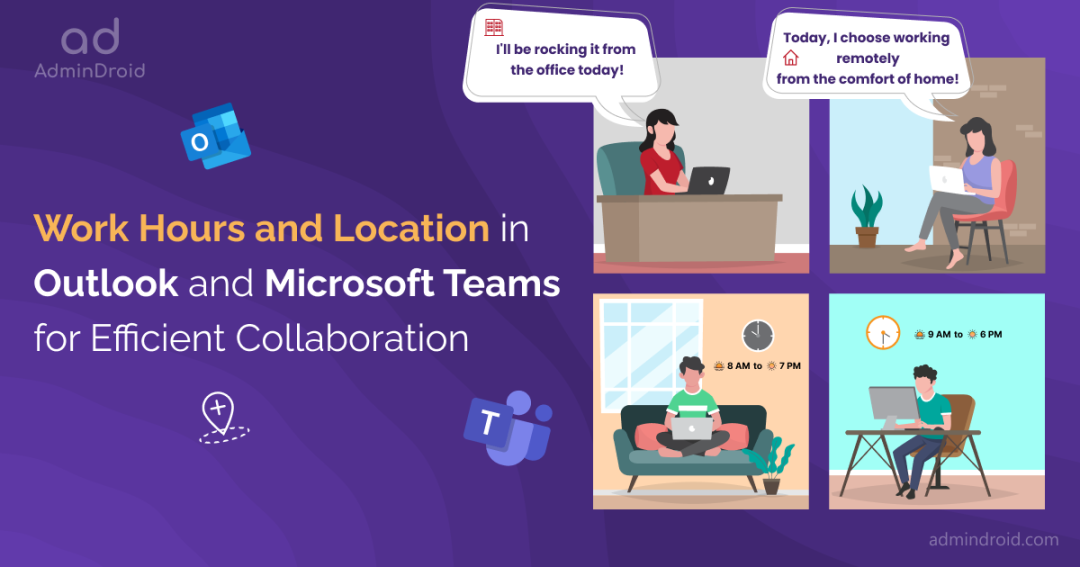 Work Hours and Location in Outlook for Efficient Collaboration