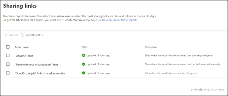 Data Access Governance Reports in SharePoint Admin Center