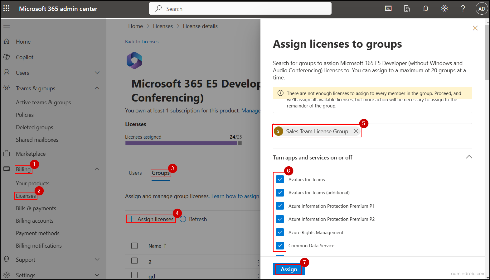 Assign license to groups in Microsoft 365