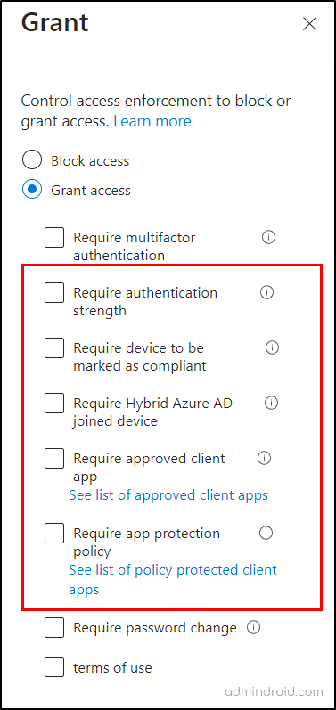 Grant access in CA policy to manage suppress Authenticator notification suppression update