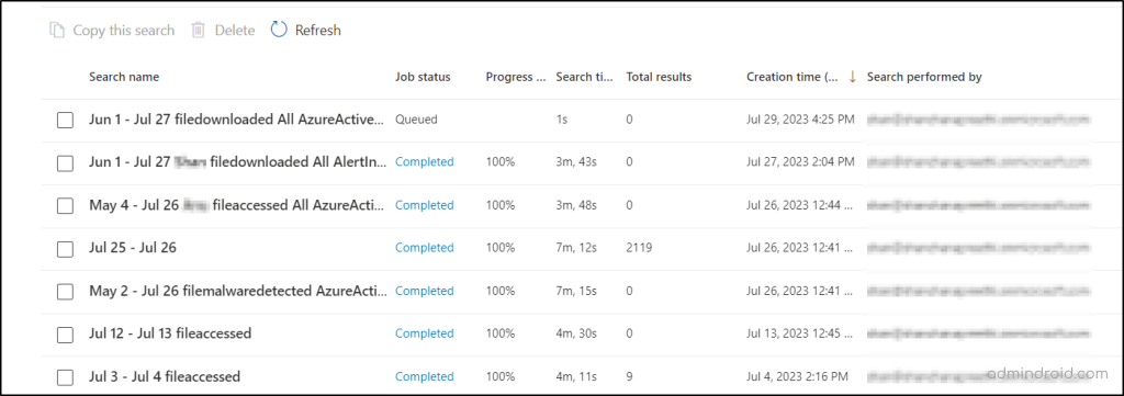 Microsoft 365 Audit logs in Purview