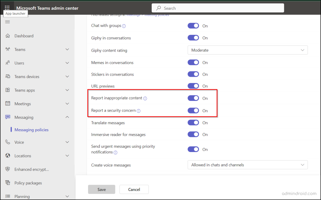 Report suspicious messages in Microsoft Teams