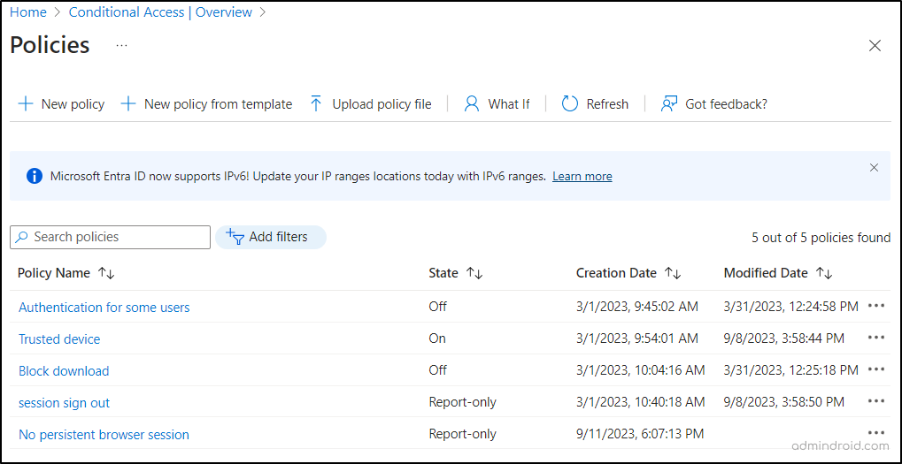 conditional assignment policy