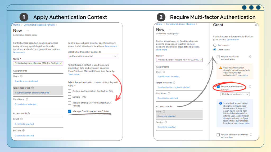 Apply Authentication Context in Conditional Access Policies