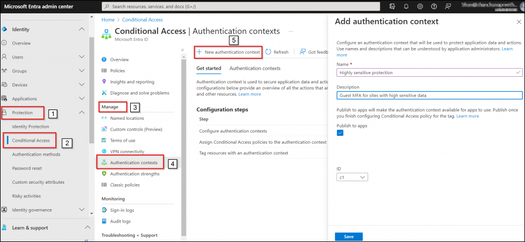 Configure teams with highly sensitive protection using authentication context
