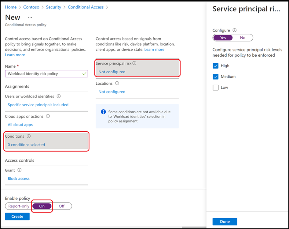 Conditional Access Policy for workload identities