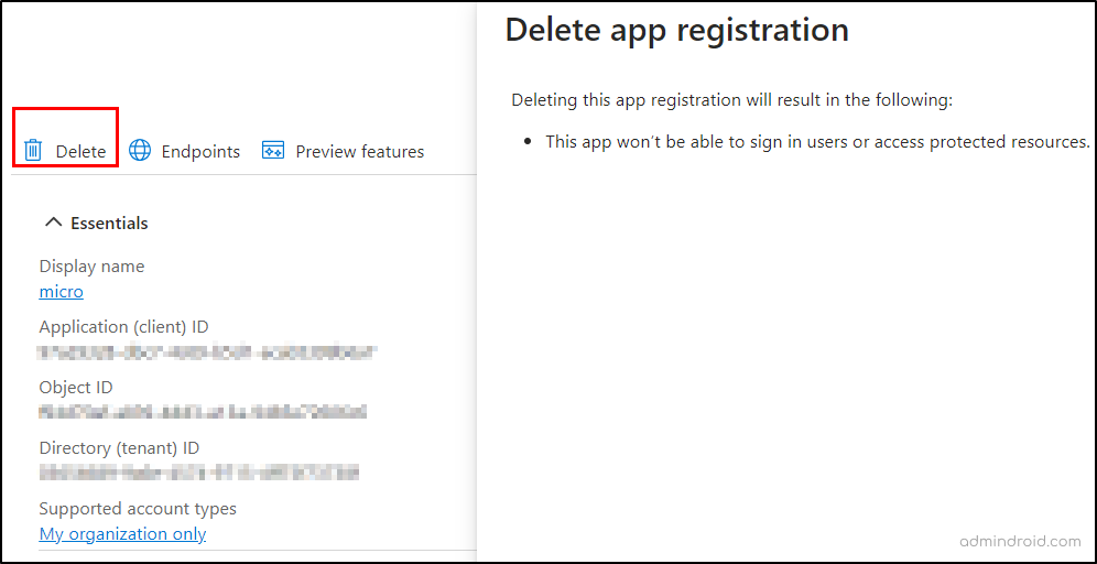 Delete Unused applications in Microsoft Entra ID