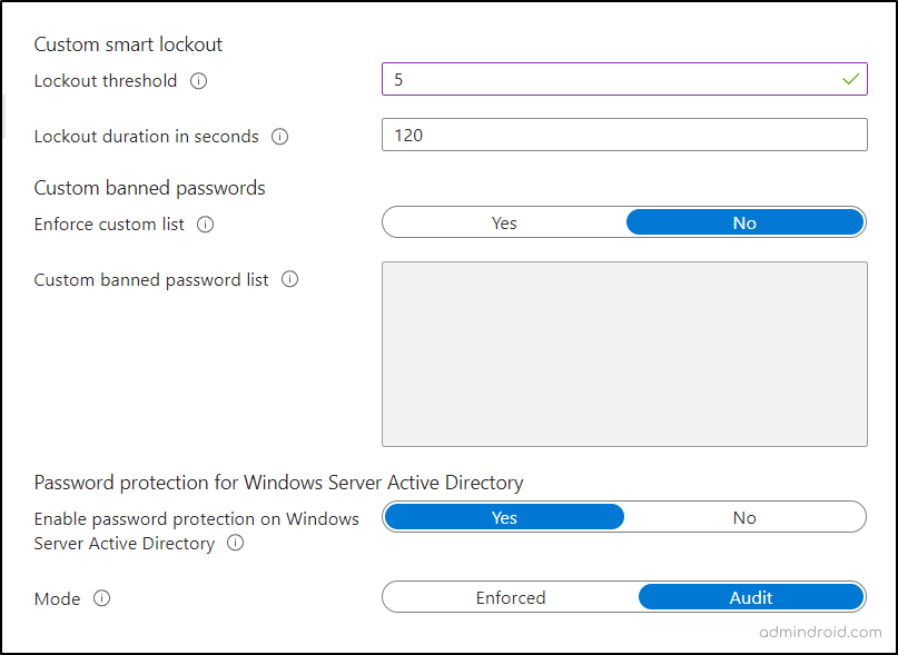 
Manage Smart Lockout Configurations