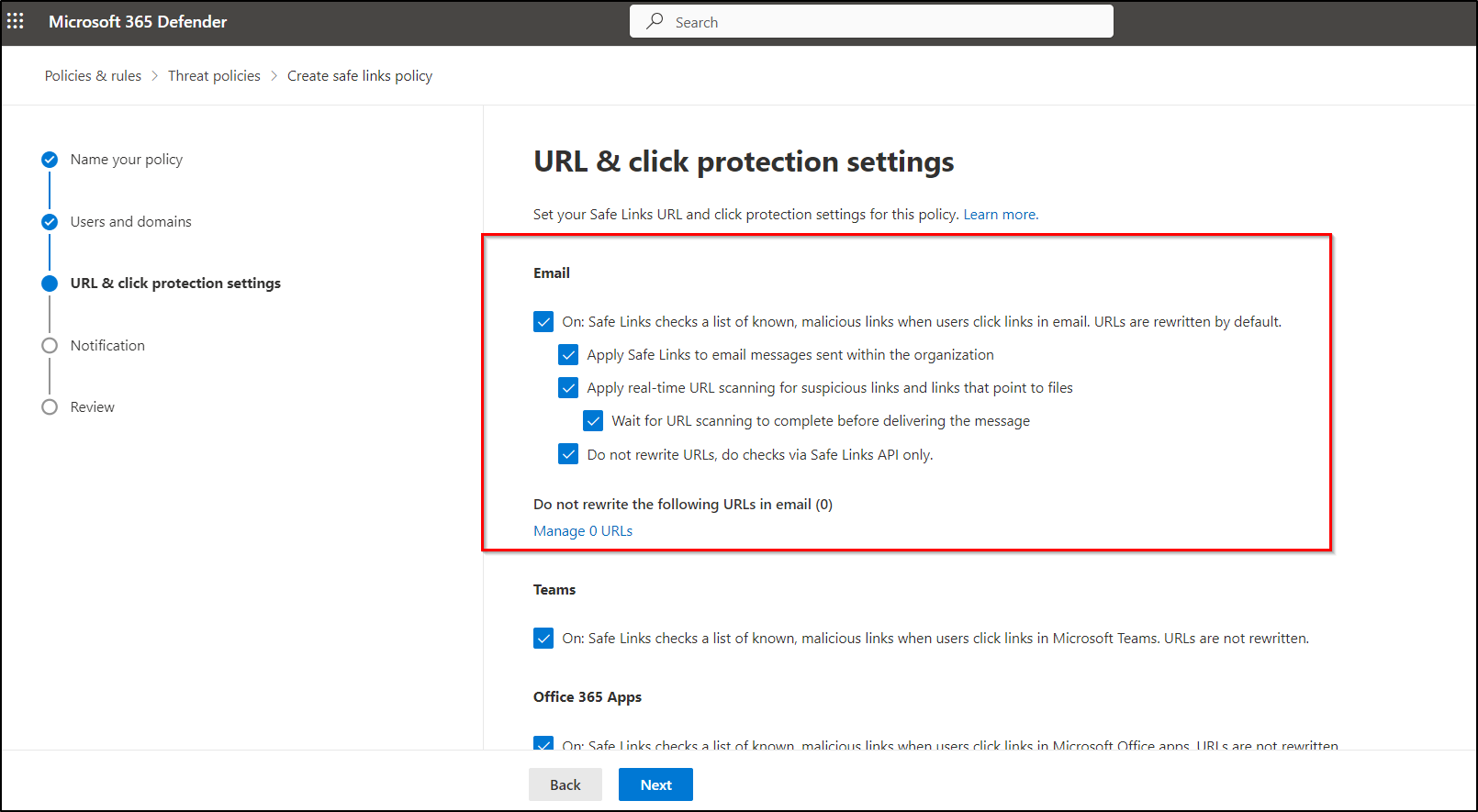 Safe Links in Microsoft 365 for email protection