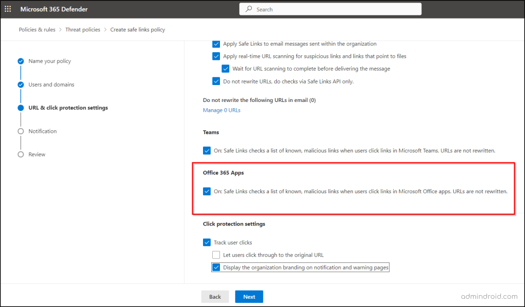 Safe Links in Microsoft 365 Defender AdminDroid Blog