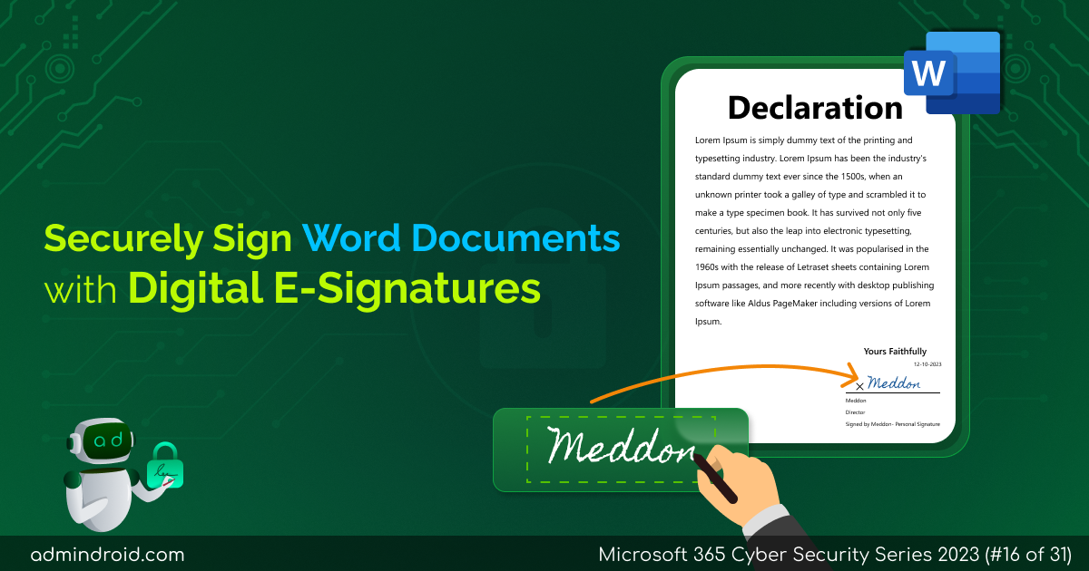 Securely Sign Word Documents with Digital Signatures
