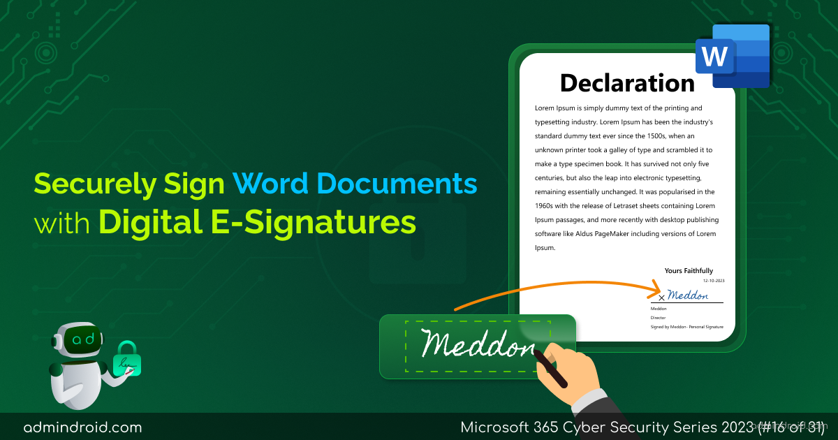 Electronic signature deals typo