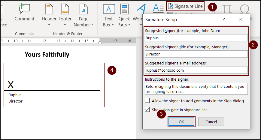 how to create a transparent signature in word 