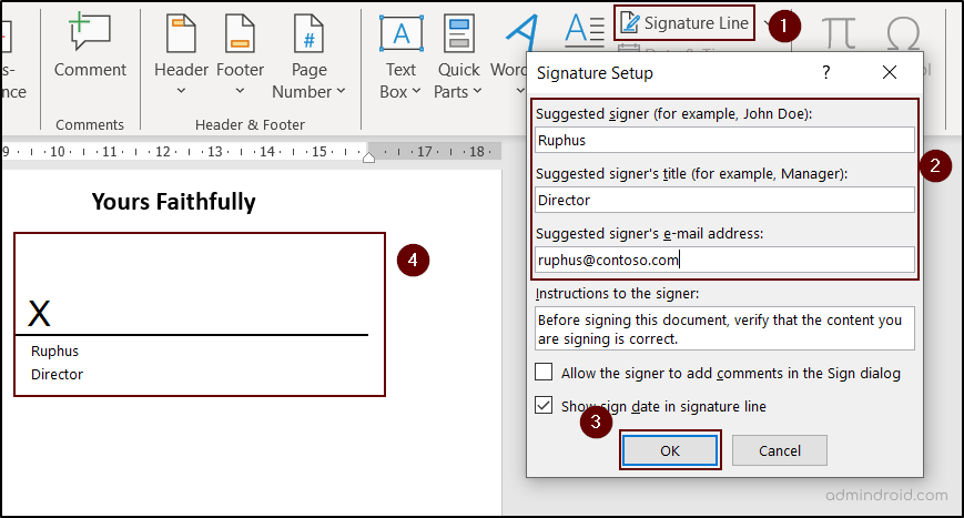 Add an Invisible Digital Signature To a Microsoft Word Document 