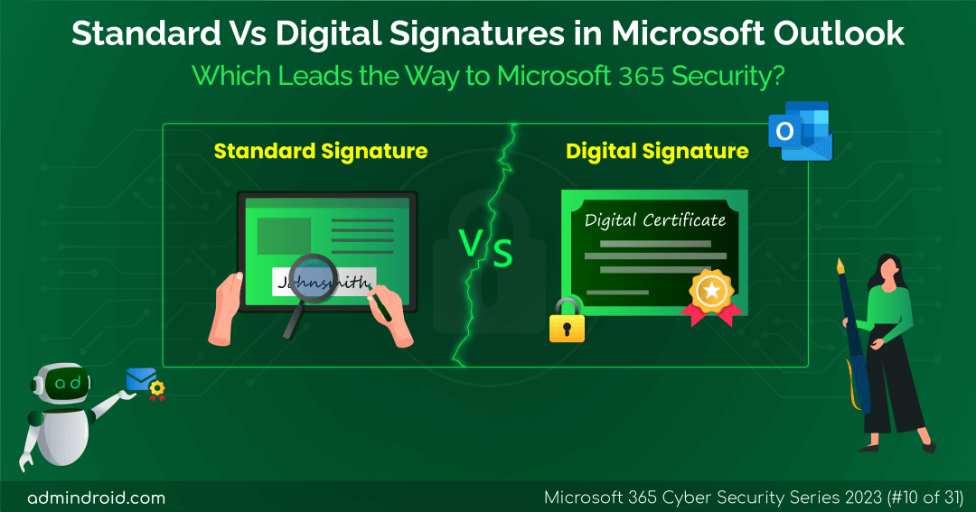 Standard Signatures vs Digital Signatures in Microsoft Outlook 