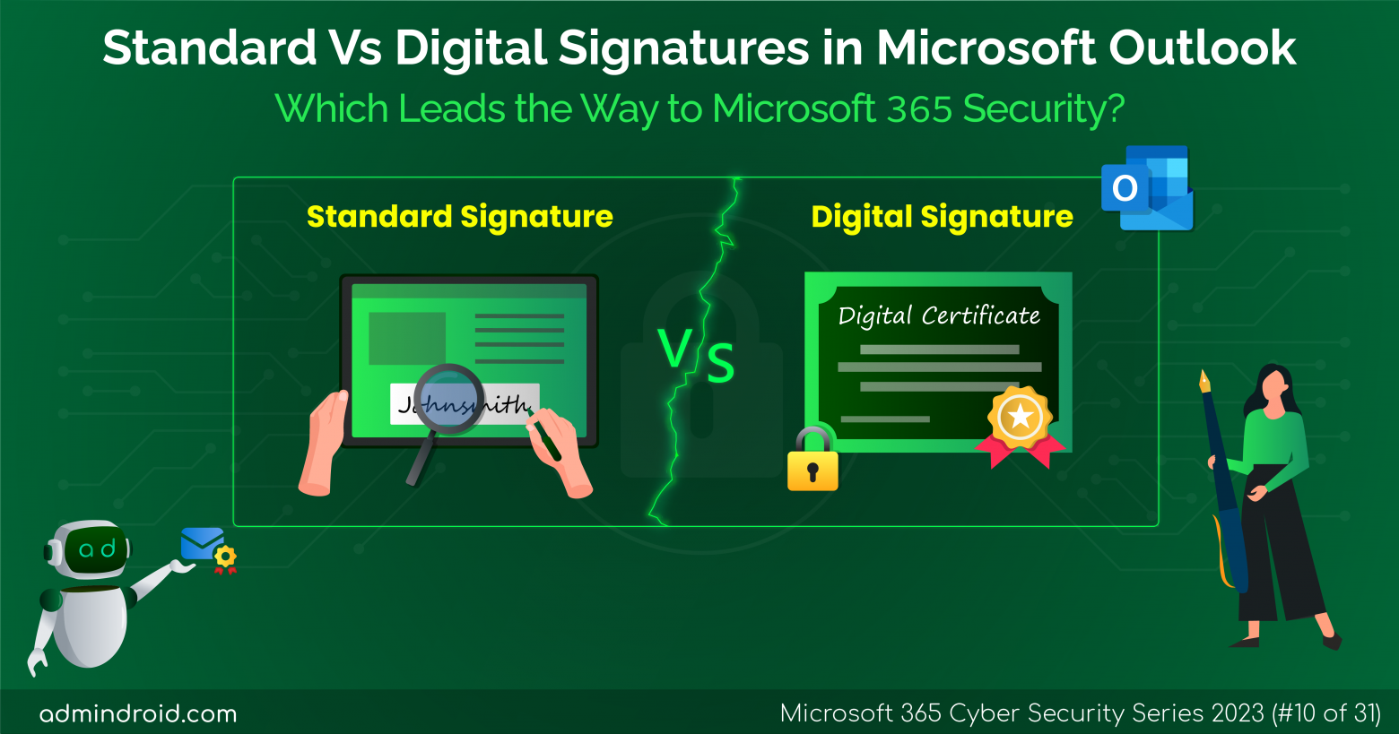 Standard Signatures vs Digital Signatures in Microsoft Outlook 