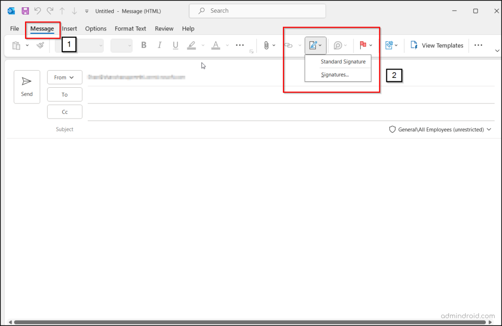 Add standard email signatures in Outlook for Desktop