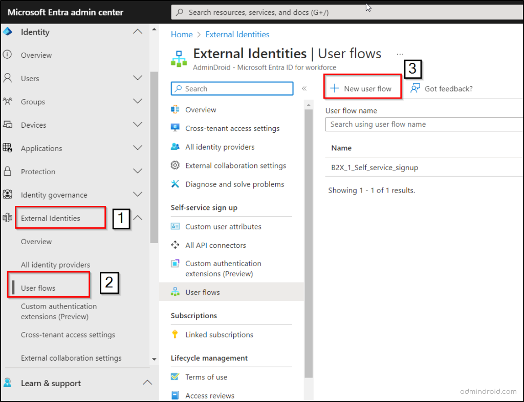 Create Self-service sign-up user flow