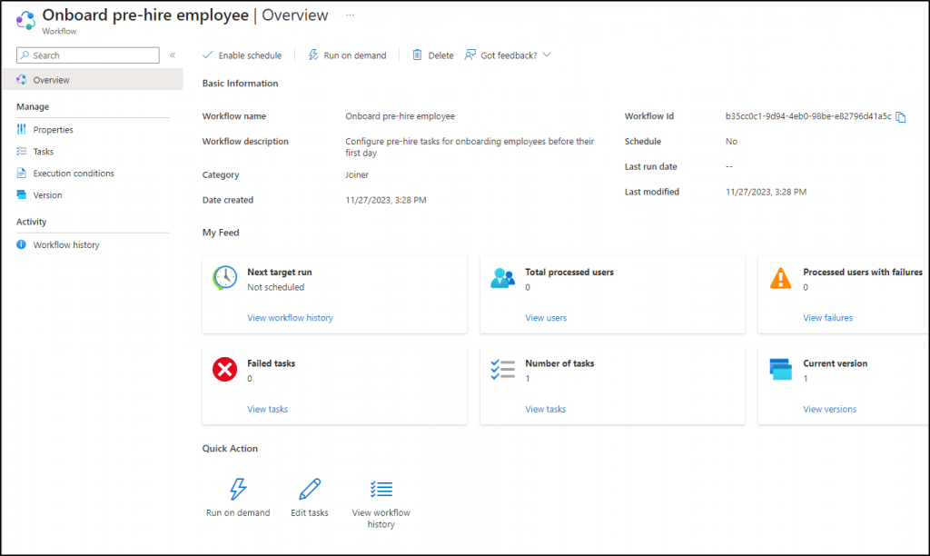 Manage lifecycle workflows in Microsoft ID