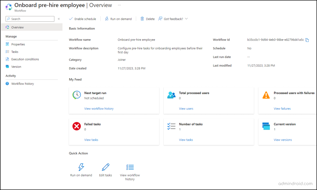 Manage lifecycle workflows in Microsoft ID