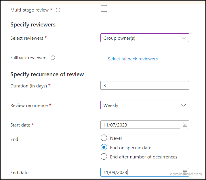 Review tab in Microsoft Entra Access Review